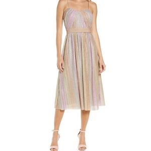 ❗️🔥SALE ❗️ Vince Camuto Rainbow Pleated Cocktail Dress, Size 16